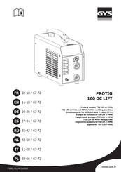 GYS PROTIG 160 DC LIFT Mode D'emploi