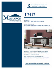 Monarch Specialties TEARGDSK Instructions D'assemblage