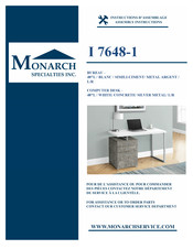 Monarch Specialties I 7648-1 Instructions D'assemblage