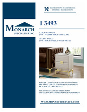 Monarch Specialties I 3493 Instructions D'assemblage