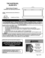Sierra Flame AUSTIN-65G-LP-DELUXE-AUSTIN-CLEAN-BLK Manuel D'installation Et Guide De L'utilisateur