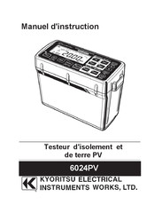 Kyoritsu Electrical Instruments Works 6024PV Manuel D'instructions