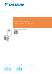 Daikin Altherma 3 R W Série Guide De Référence Installateur