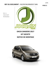 JOCQUIN KIT SOCIETE Notice De Montage