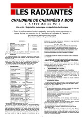 les radiantes 1.1843 Mode D'emploi