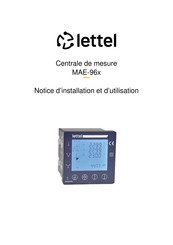 lettel MAE-96 Serie Notice D'installation Et D'utilisation