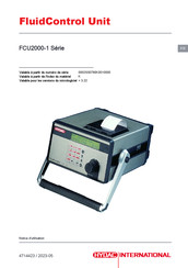 Hydac FluidControl Unit FCU2000-1 Serie Notice D'utilisation