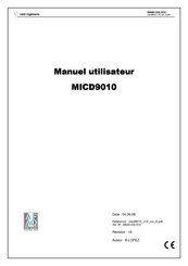 midi ingenierie MICD9010 Manuel Utilisateur