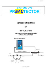 MP TECHNIC UVc PREAUTECTOR Notice De Montage Et D'utilisation