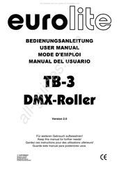 EuroLite TB-3 DMX-Roller Mode D'emploi