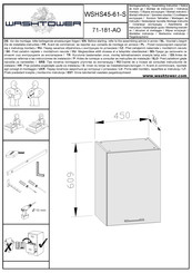 WASHTOWER WSHS45-61-S Notice De Montage