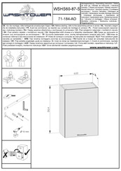 WASHTOWER WSHS60-87-S Notice De Montage