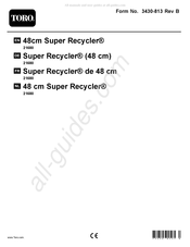Toro Super Recycler Manuel De L'utilisateur
