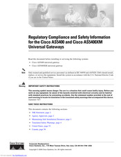 Cisco AS5400XM Mode D'emploi