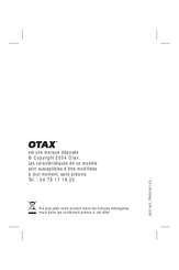 OTAX TPH05 Notice D'utilisation