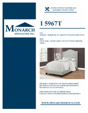 Monarch Specialties I 5967T Instructions D'assemblage