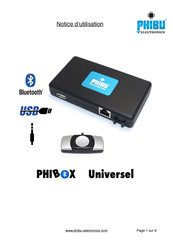 Phibu-Electronics PHIBOX Universel Notice D'utilisation