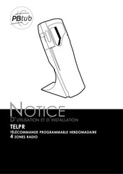 PBTUB TELPR Notice D'utilisation Et D'installation