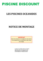 Piscine Discount Oceanide Notice De Montage