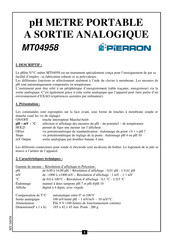 Pierron MT04958 Mode D'emploi