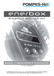 POMPES H2O enerbox 900 Manuel D'installation Et D'utilisation