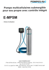 POMPES H2O E-MPSM Notice D'utilisation