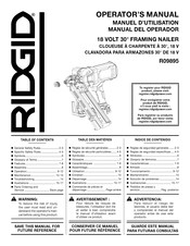 RIDGID R09895 Manuel D'utilisation