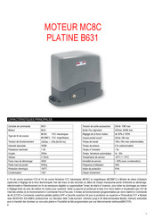 PROGET PLATINE B631 Installation