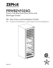 Zephyr PRWB24F02AG Guide D'utilisation, D'entretien Et D'installation