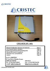 Cristec OEM 24V / 60A Mode D'emploi