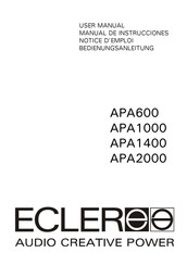 Ecler APA1400 Notice D'emploi