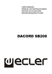 Ecler DACORD SB208 Notice D'utilisation