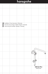 Hansgrohe SAM Set Plus 04527 0 Série Instructions De Montage / Mode D'emploi / Garantie