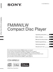 Sony CDX-MR60UI Mode D'emploi