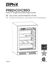 Zephyr Presrv PRB24C01CBSG Guide D'utilisation, D'entretien Et D'installation