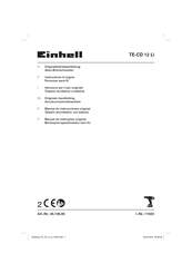 EINHELL TE-CD 12 Li Instructions D'origine