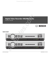 Bosch 480 Série Guide D'installation Rapide