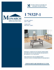 Monarch Specialties I 7932P-1 Instructions D'assemblage