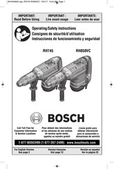 Bosch RH745 Consignes De Sécurité/D'utilisation