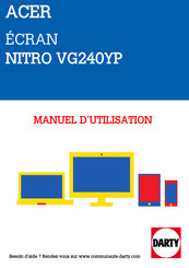 Acer NITRO VG240YP Guide Utilisateur