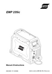 ESAB EMP 235ic 709 Serie Manuel D'instructions