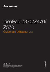 Lenovo IdeaPad Z370 Guide De L'utilisateur