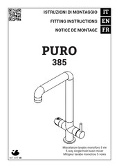 IB RUBINETTERIE PURO 385 Notice De Montage