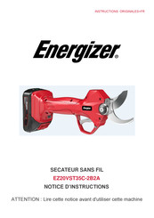 Energizer EZ20VST35C-2B2A Notice D'instructions