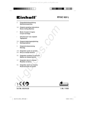 EINHELL RT-SC 920 L Mode D'emploi D'origine