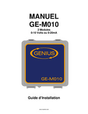 Genius GE-M010 Guide D'installation