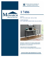 Monarch Specialties MONI7486 Instructions D'assemblage