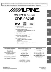 Alpine CDE-9870R Mode D'emploi