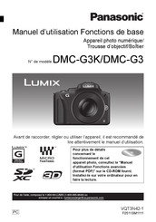 Panasonic Lumix DMC-G3K Manuel D'utilisation Fonctions De Base