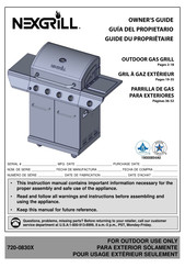 Nexgrill 720-0830X Guide Du Propriétaire